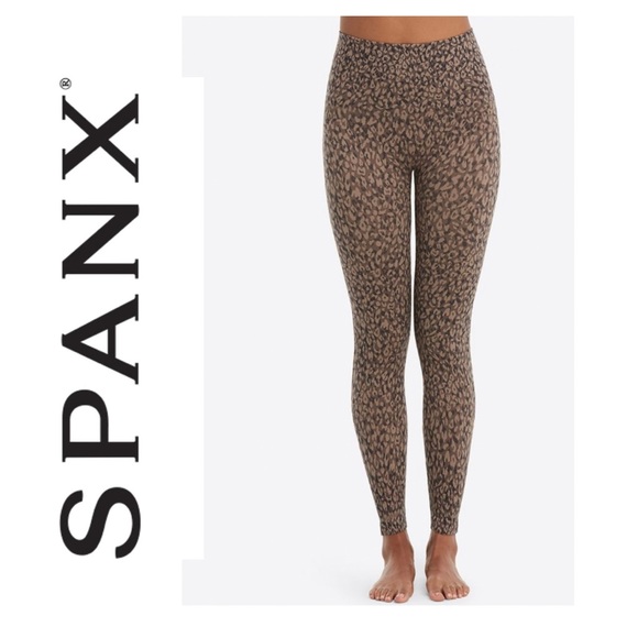 SPANX Pants - EUC Spanx Look At Me Now Legging Mini Leopard